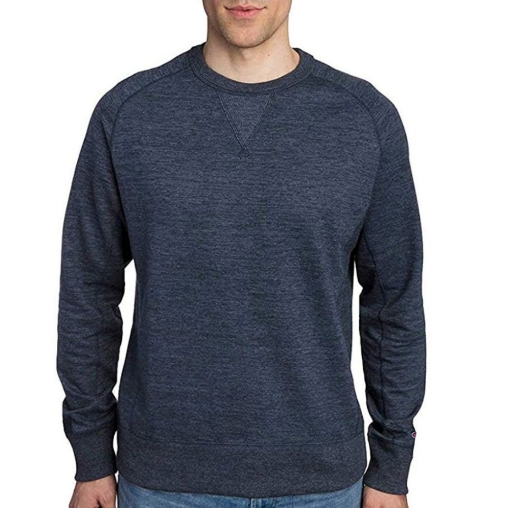 Champion Authentic Heathered Blue Crew Neck Sweatshirt Size M